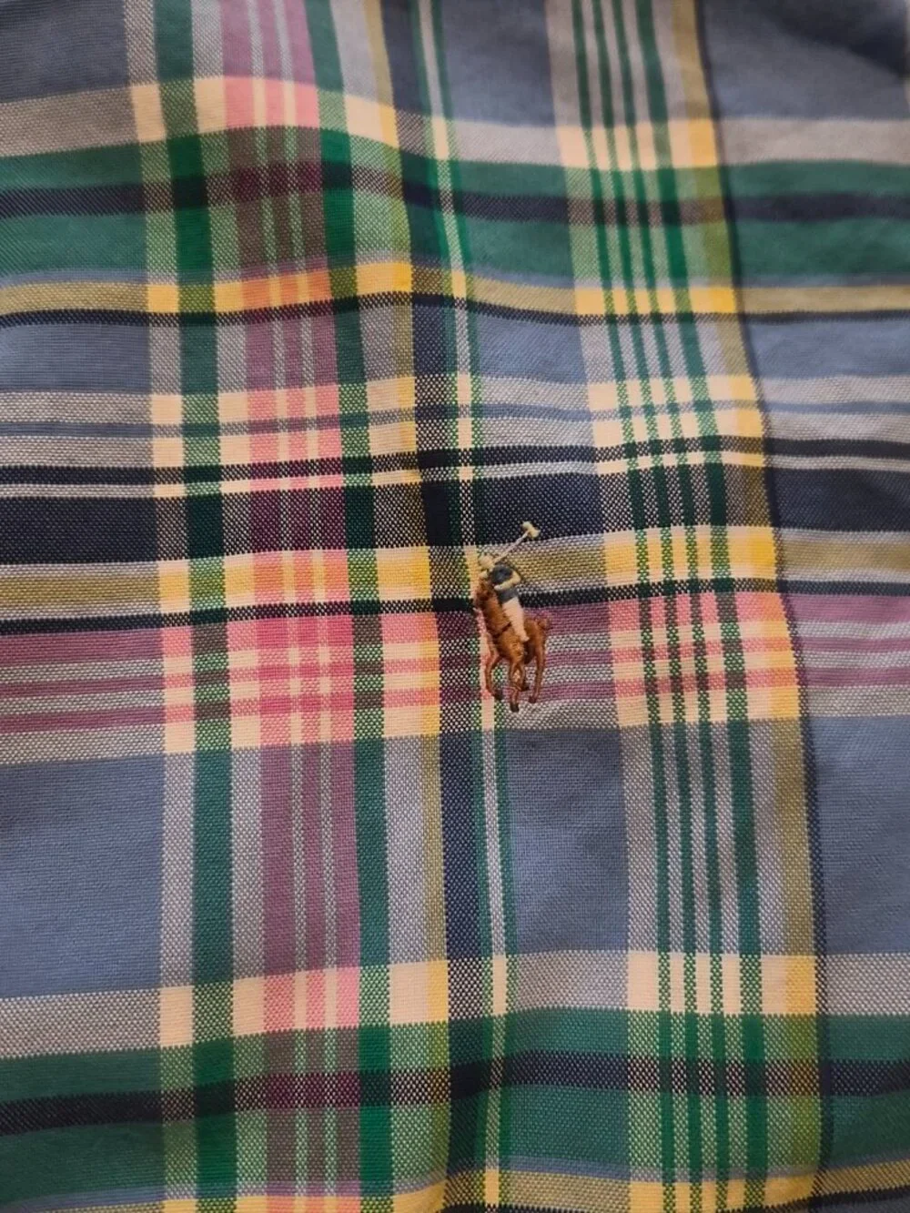Polo Ralph Lauren Mens 2XB Big Classic Fit Plaid Short Sleeve Button Shirt G804